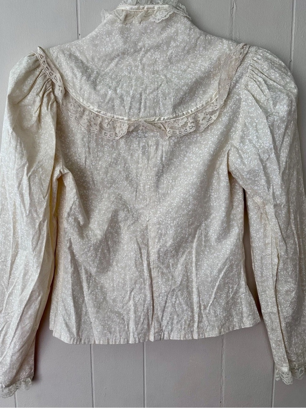 ❌SOLD❌ gunne sax • vintage jessica mcclintok gunnies cream lace blouse prairie - Picture 3 of 7